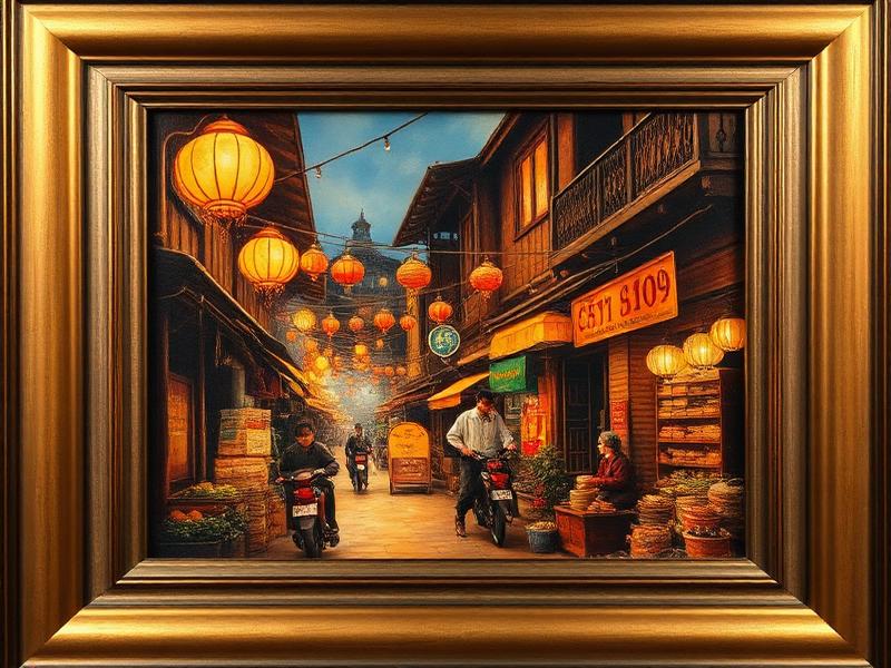 Tranh sơn dầu "Phố cổ Hà Nội"